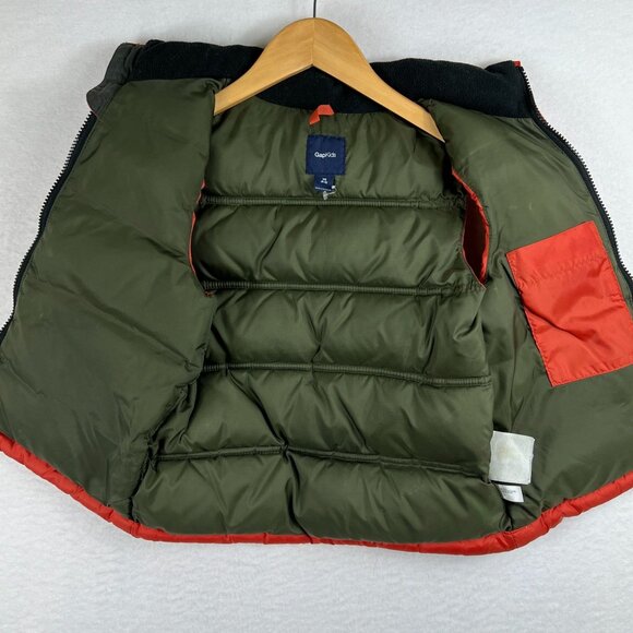 Gap Kids Orange Full Zip Insulated Sienna Thick Puffer Vest Jacket Size XS - Picture 5 of 13